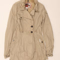 KHUJO Trench Coat Femme UK 10 Petit Coton Beige