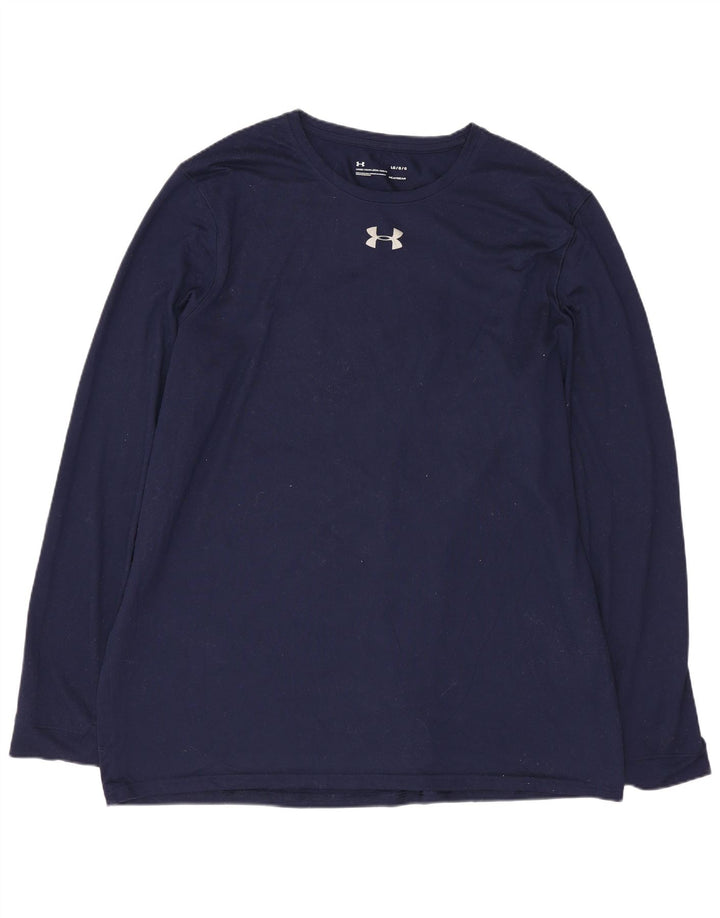 UNDER ARMOUR Haut Homme Manches Longues Large Bleu Marine Polyester