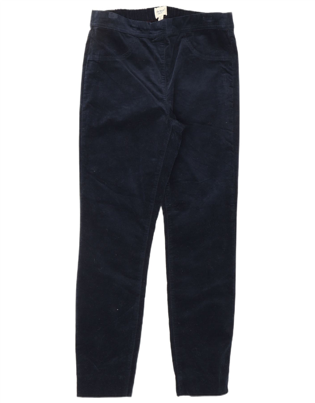 WHITE STUFF Pantalon décontracté en velours pour femme UK 12 Medium W30 L28 Bleu marine