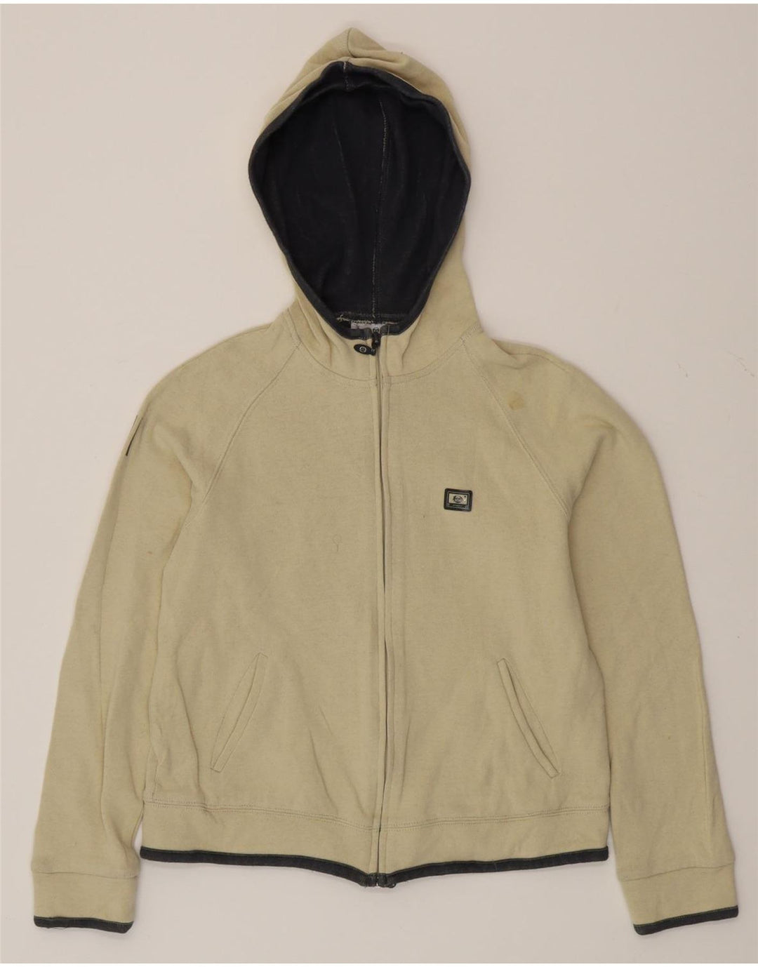 SERGIO TACCHINI Pull à capuche zippé pour femme IT 44 coton beige moyen