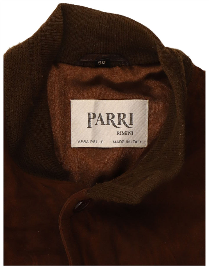 Rimini Veste Bomber En Daim Homme IT 50 Grand Cuir Marron
