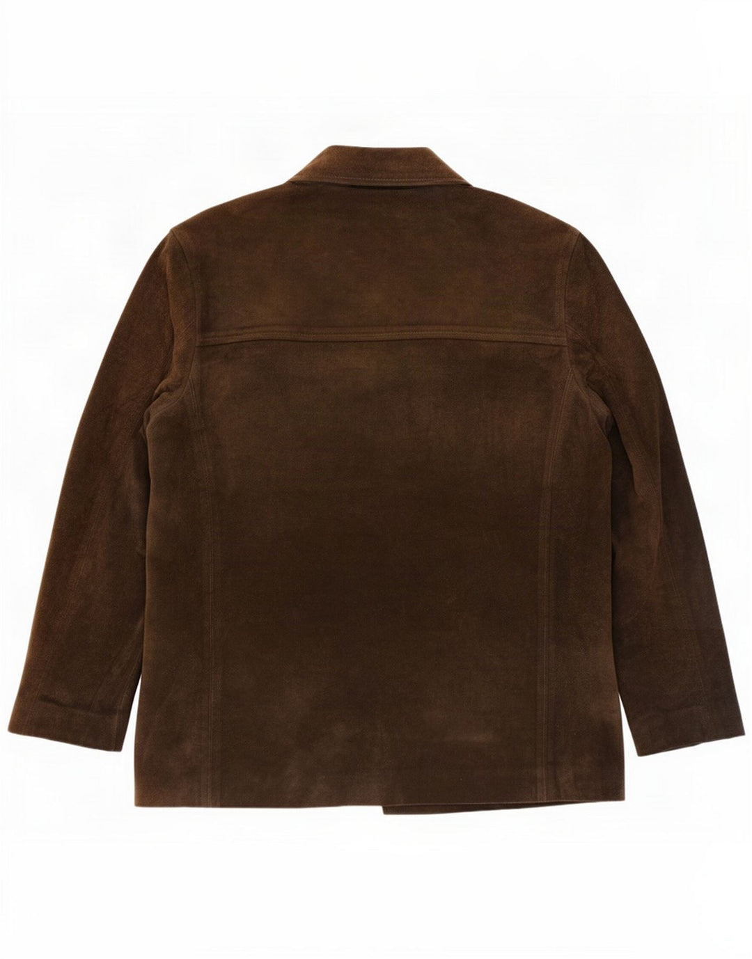 Benetton Veste en daim pour homme UK 38 Cuir kaki moyen