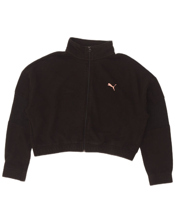 Puma Veste de survêtement surdimensionnée pour femme UK 10 Petit coton noir