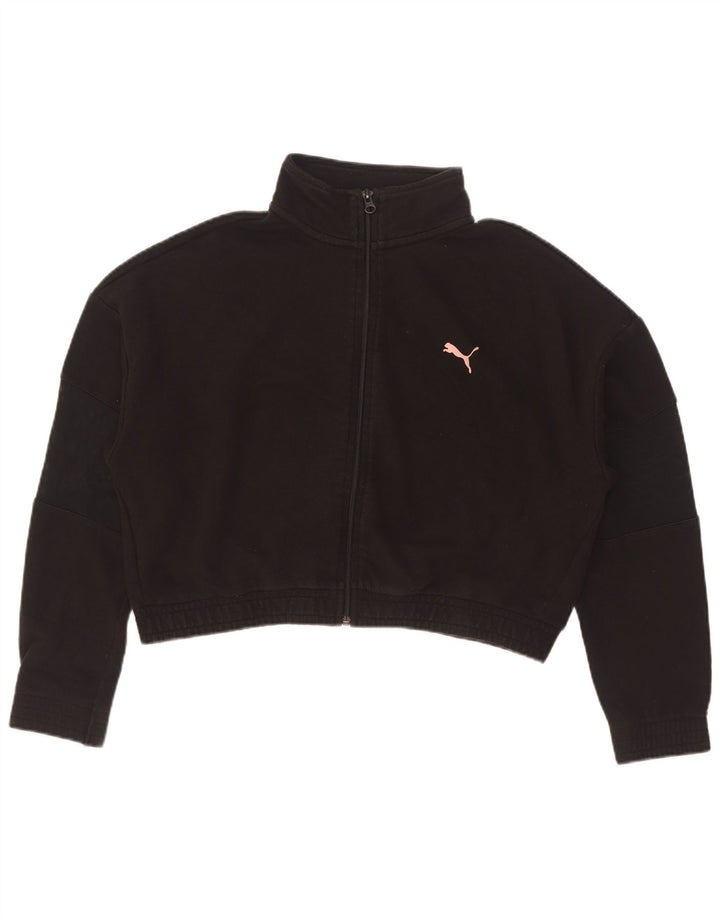 Puma Veste de survêtement surdimensionnée pour femme UK 10 Petit coton noir