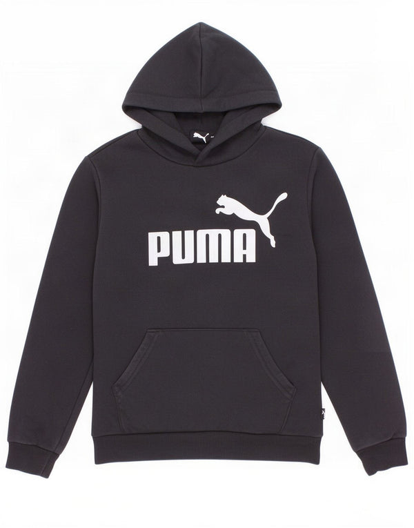 Puma Pull à capuche graphique garçon 9-10 ans Noir Coton