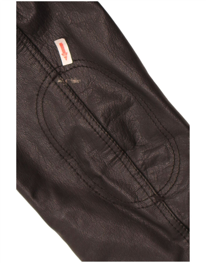 Jack & Jones Veste en cuir bomber pour homme UK 40 Large Noir
