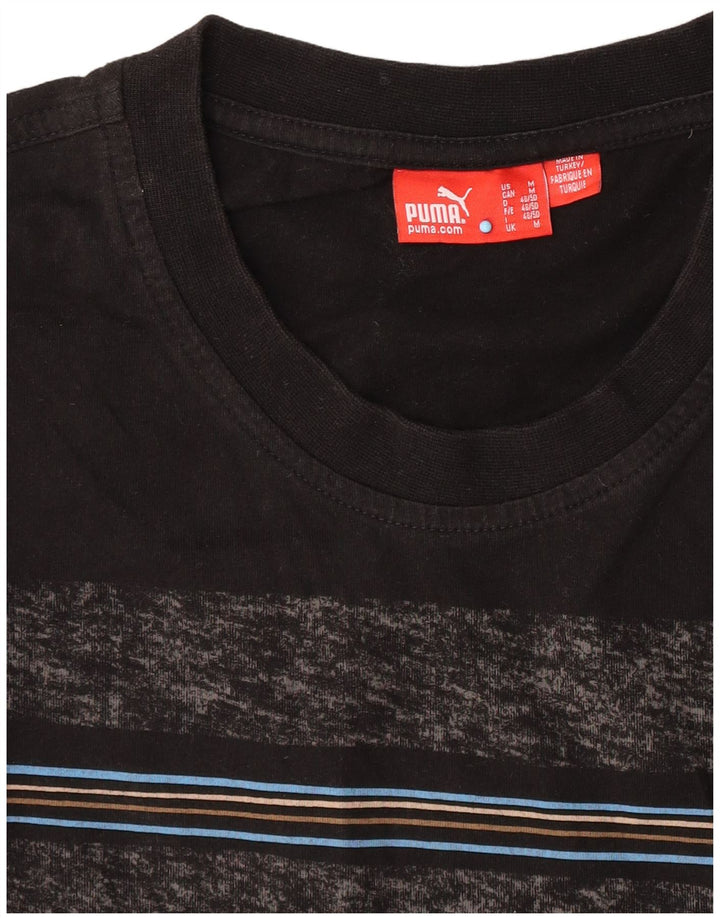 Puma T-Shirt Homme Noir Moyen Rayé