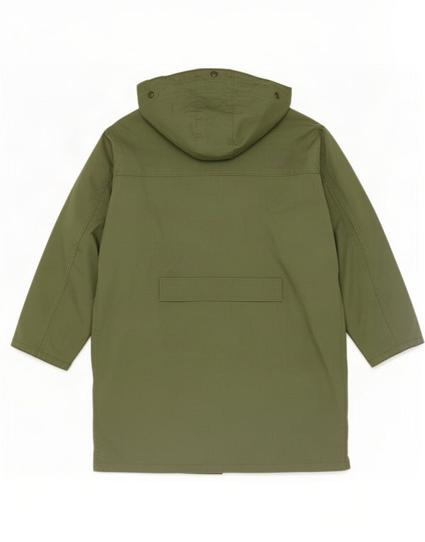vintage Homme Capuche Loose Fit Parka Veste UK 38 Vert Moyen
