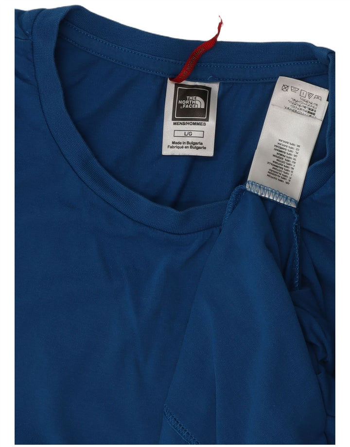 THE NORTH FACE T-Shirt Homme Haut Large Bleu Coton