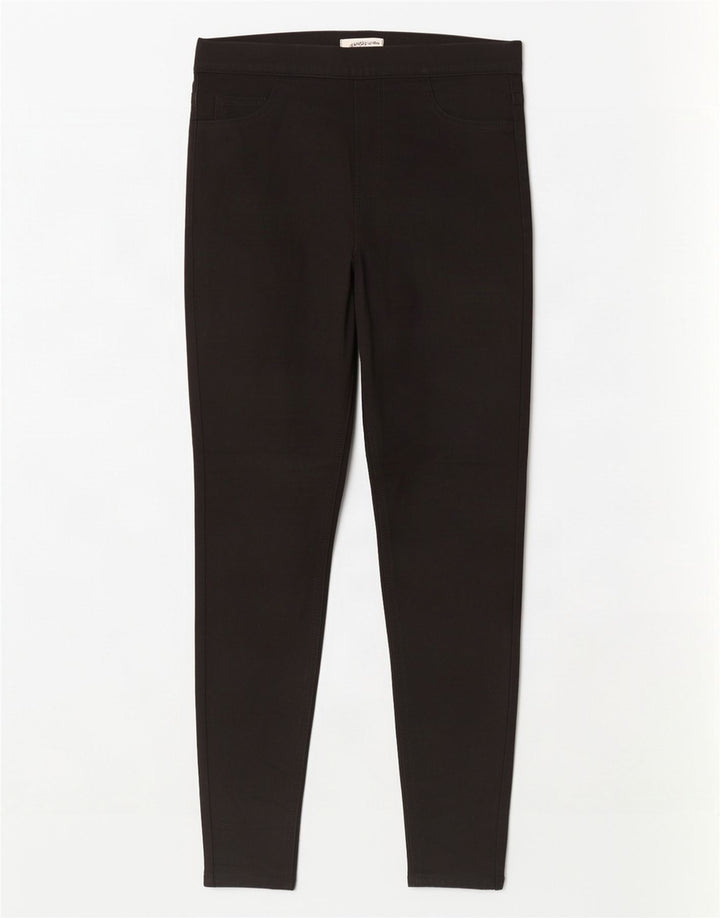 Marks & Spencer Jean Jegging Femme UK 12 Moyen W30 L30 Coton Noir