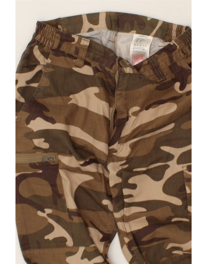 VINTAGE Womens Straight Cargo Trousers UK 10 Small W26 L29 Brown Vintage Vintage and Second-Hand Vintage from Messina Hembry 