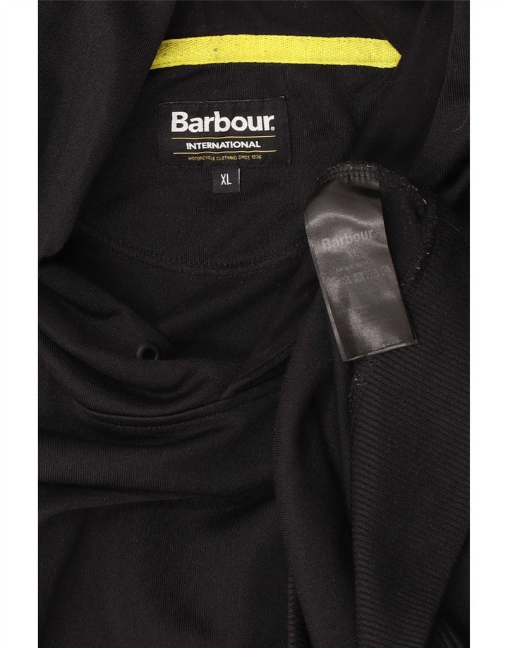 Barbour Pull à capuche pour homme XL Noir Polyester