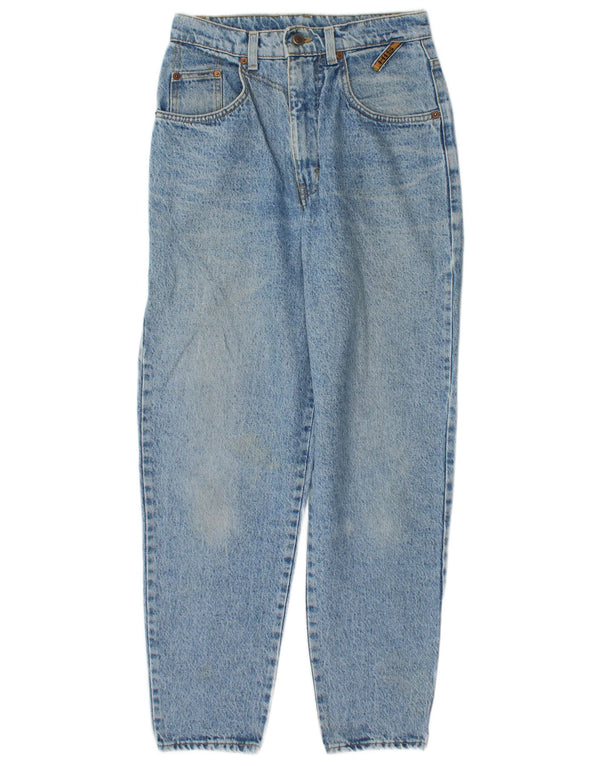 H.I.S Jean fuselé taille haute pour femme W28 L29 Bleu