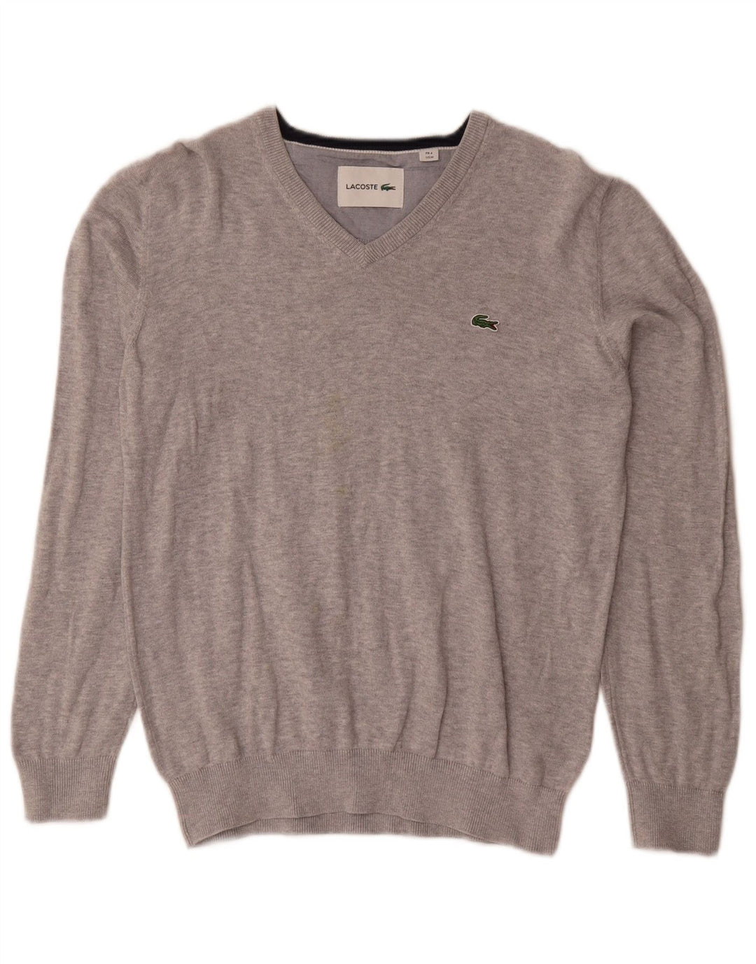 Lacoste Pull col V pour homme Taille 4 Gris moyen