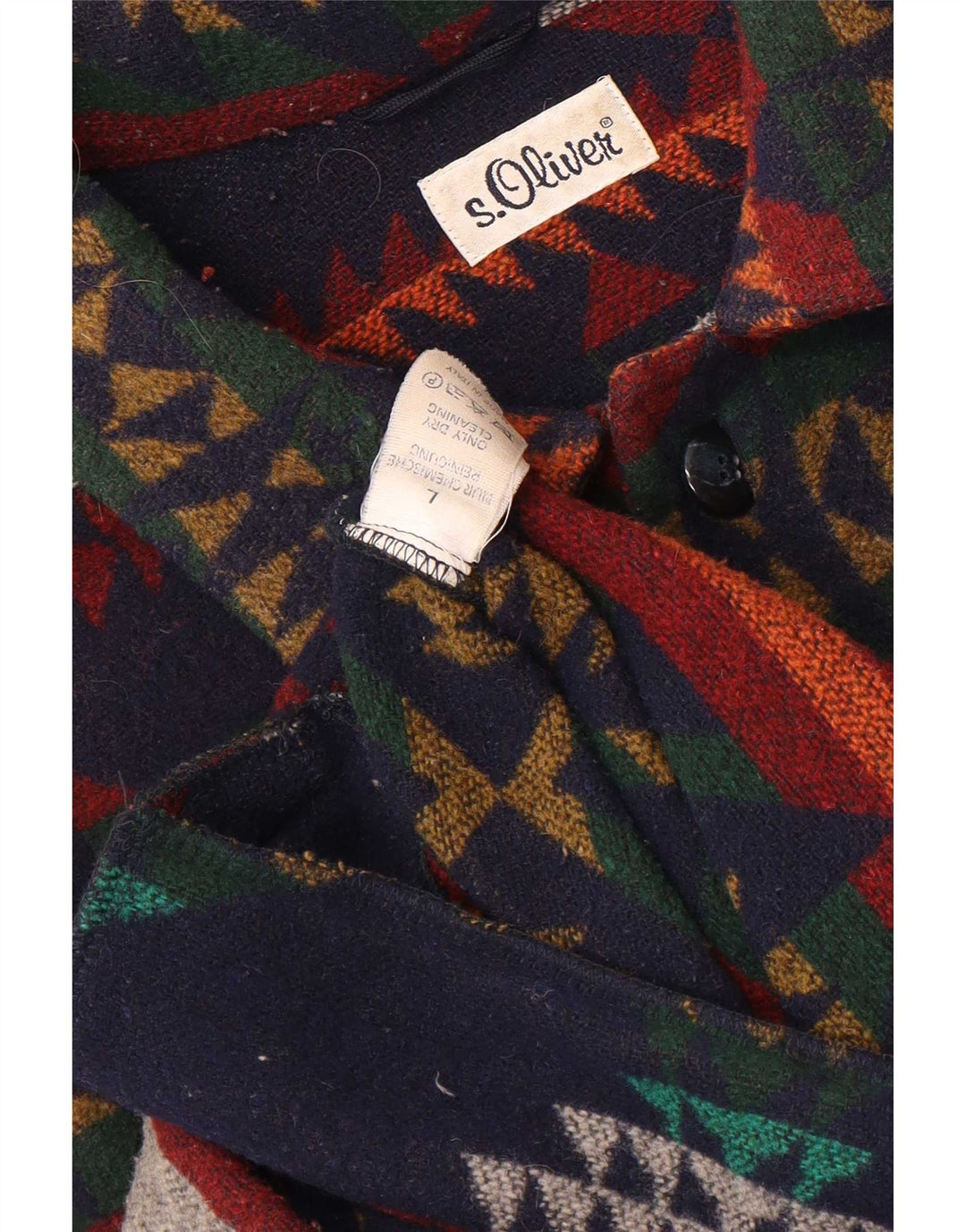 S.Oliver Manteau Homme UK 40 Grande Laine Fair Isle Multicolore
