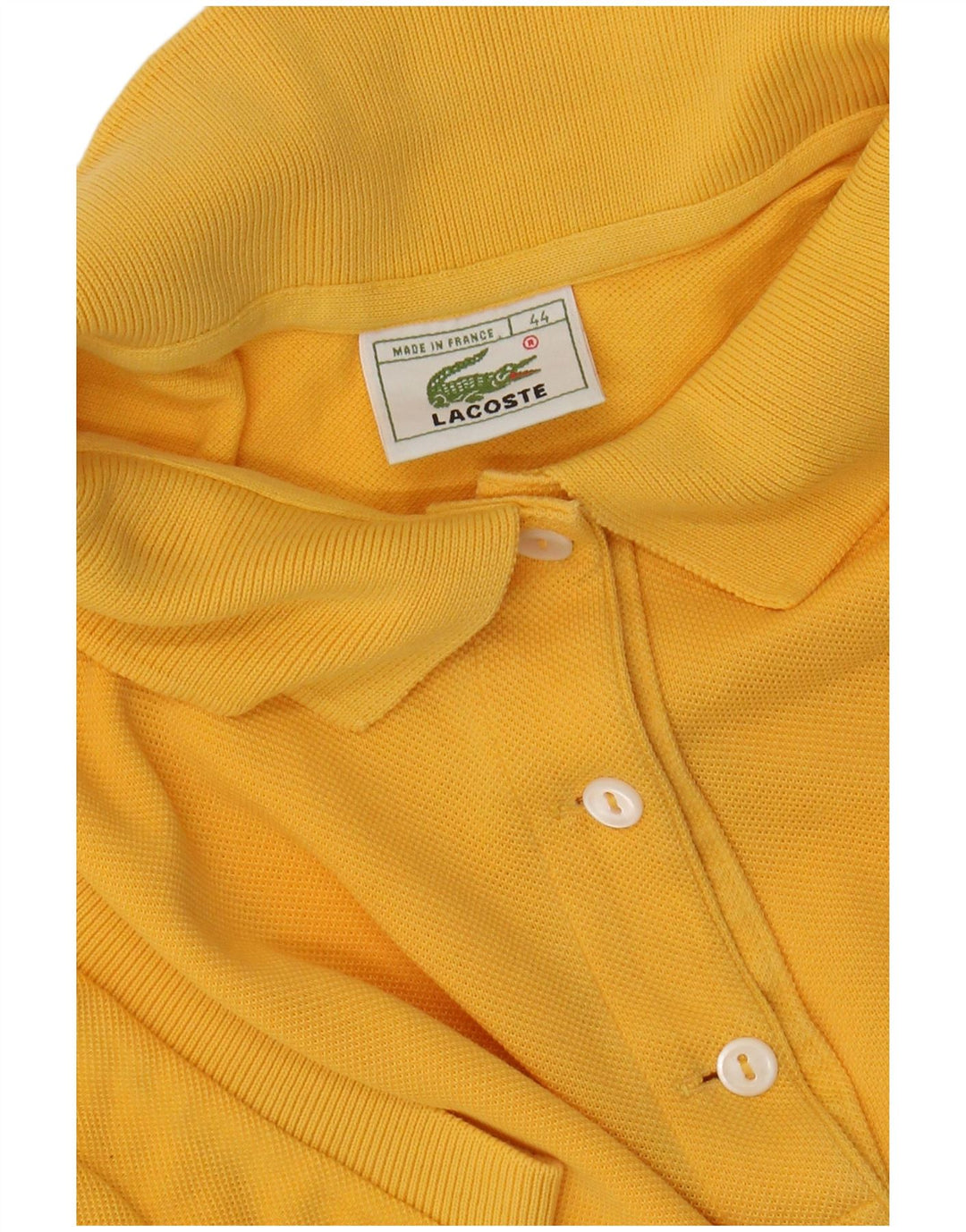 LACOSTE Polo Femme Taille 44 Grand Jaune Coton
