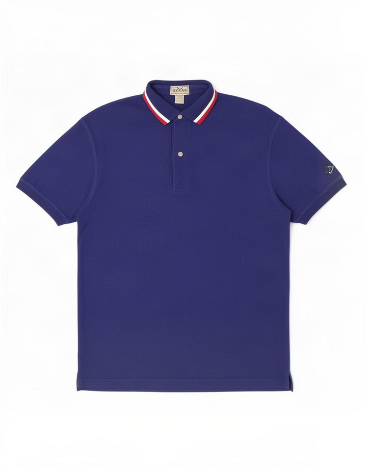 Izod Polo Homme Bleu Moyen Rayé Coton