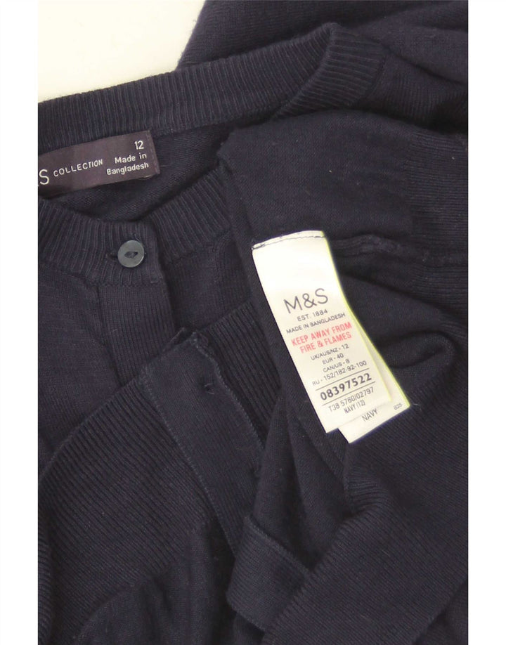 Marks & Spencer Cardigan pour femme en viscose bleu marine moyen UK 12