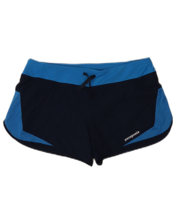 Patagonia Short de sport pour femme UK 6 XS Bleu marine Colorblock Polyester