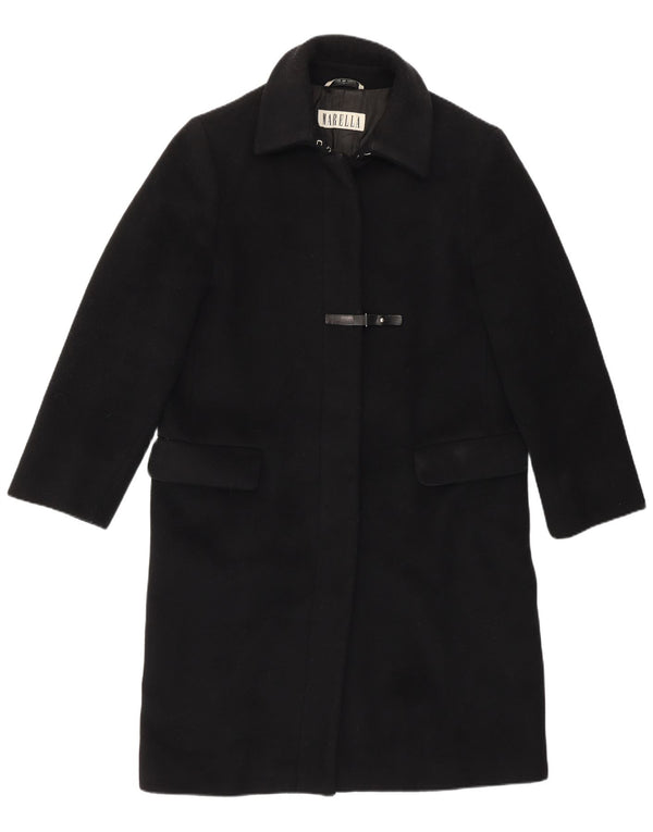 Marella Manteau Femme UK 12 Laine Vierge Noire Moyenne