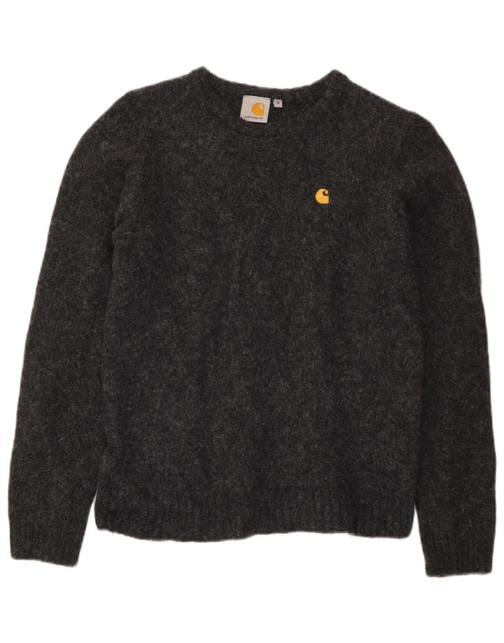 Carhartt Pull à col rond pour garçon 7-8 ans Laine gris moyen