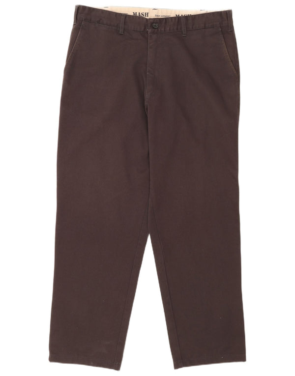 Mash Pantalon Chino Droit Homme IT 54 2XL W36 L29 Gris Coton