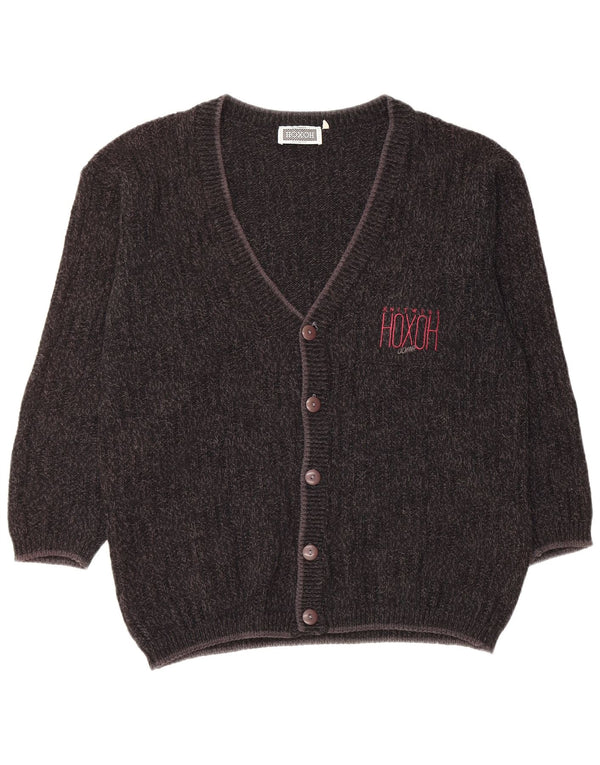 vintage Homme Cardigan Pull XL Noir
