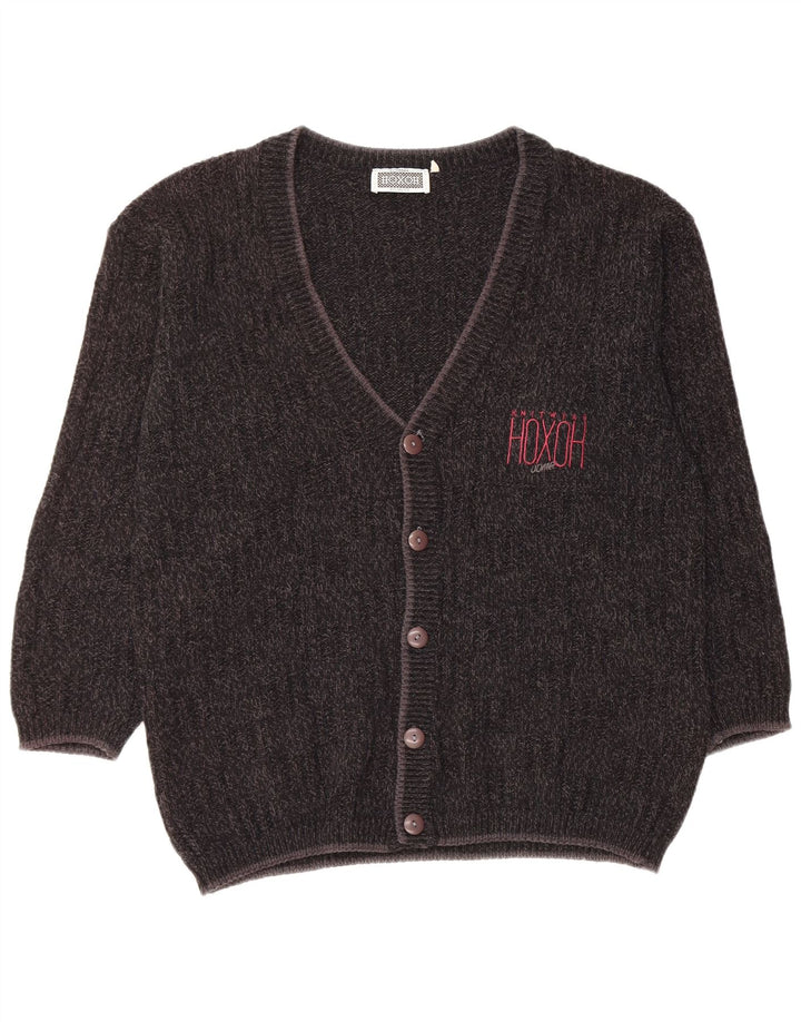 vintage Homme Cardigan Pull XL Noir