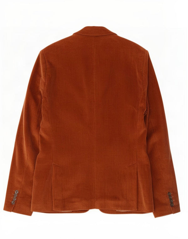 Zara Veste blazer en velours côtelé pour homme à 2 boutons EU 54 XL en coton marron