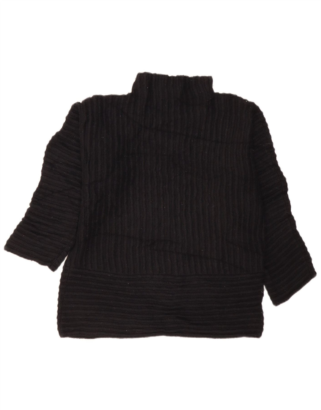 DKNY Pull surdimensionné à col roulé pour femme UK 10 Petit Noir