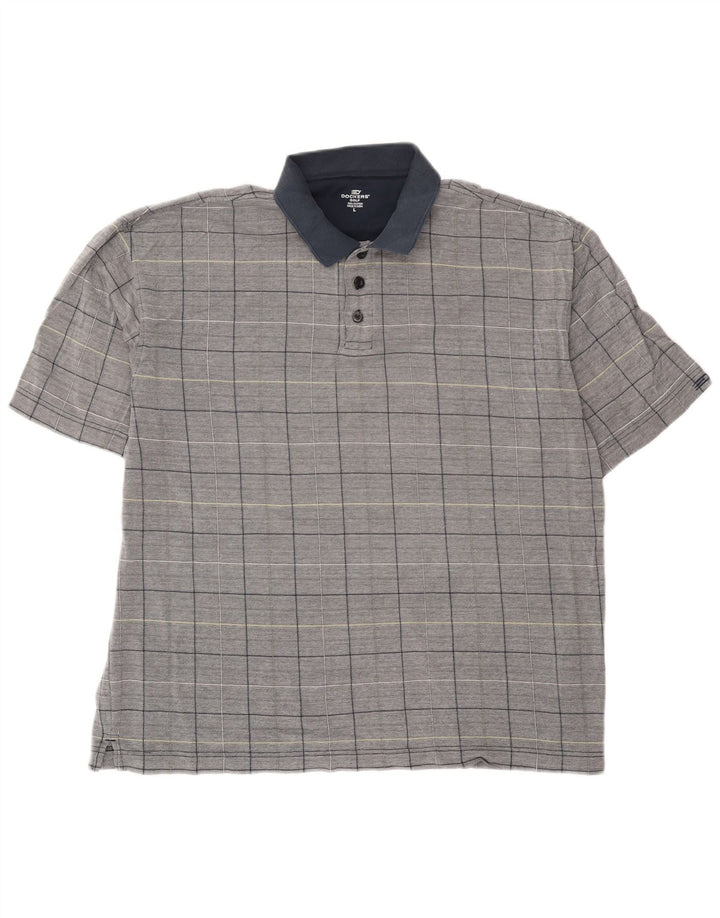 Dockers Polo Rugby Homme Grand Carreau Bleu Coton