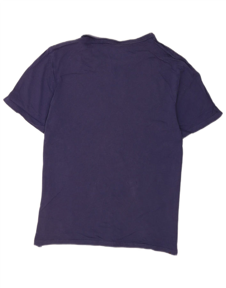 Champion T-Shirt Graphique Homme Bleu Marine Moyen Coton