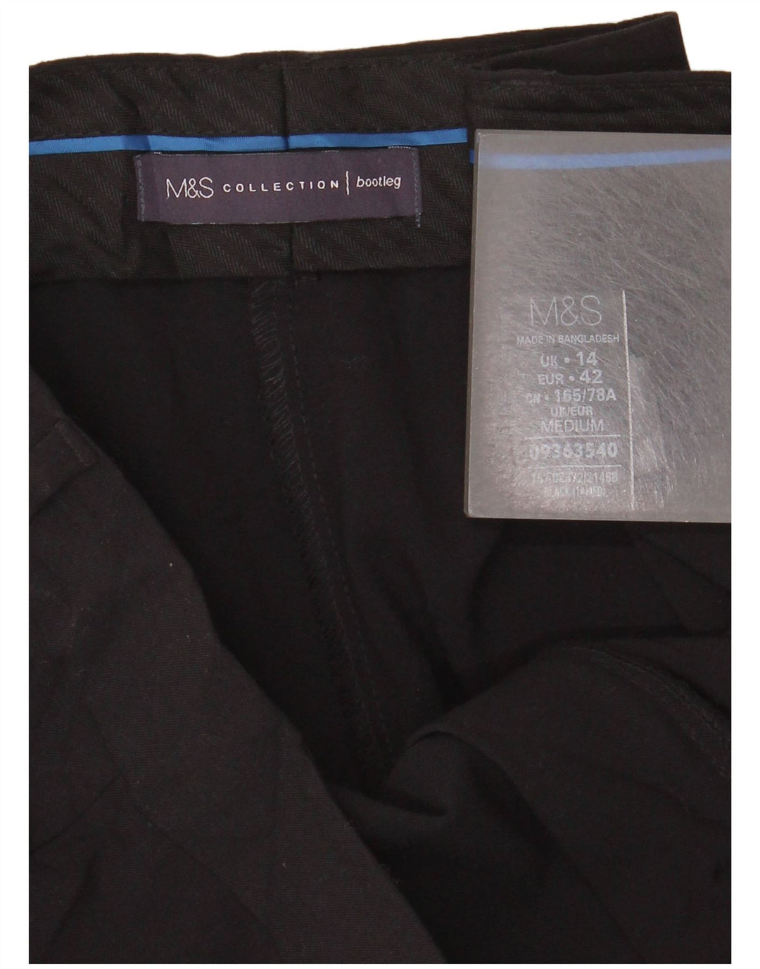 Marks & Spencer Pantalon de costume bootcut pour femme UK 14 Large W34 L30 Noir