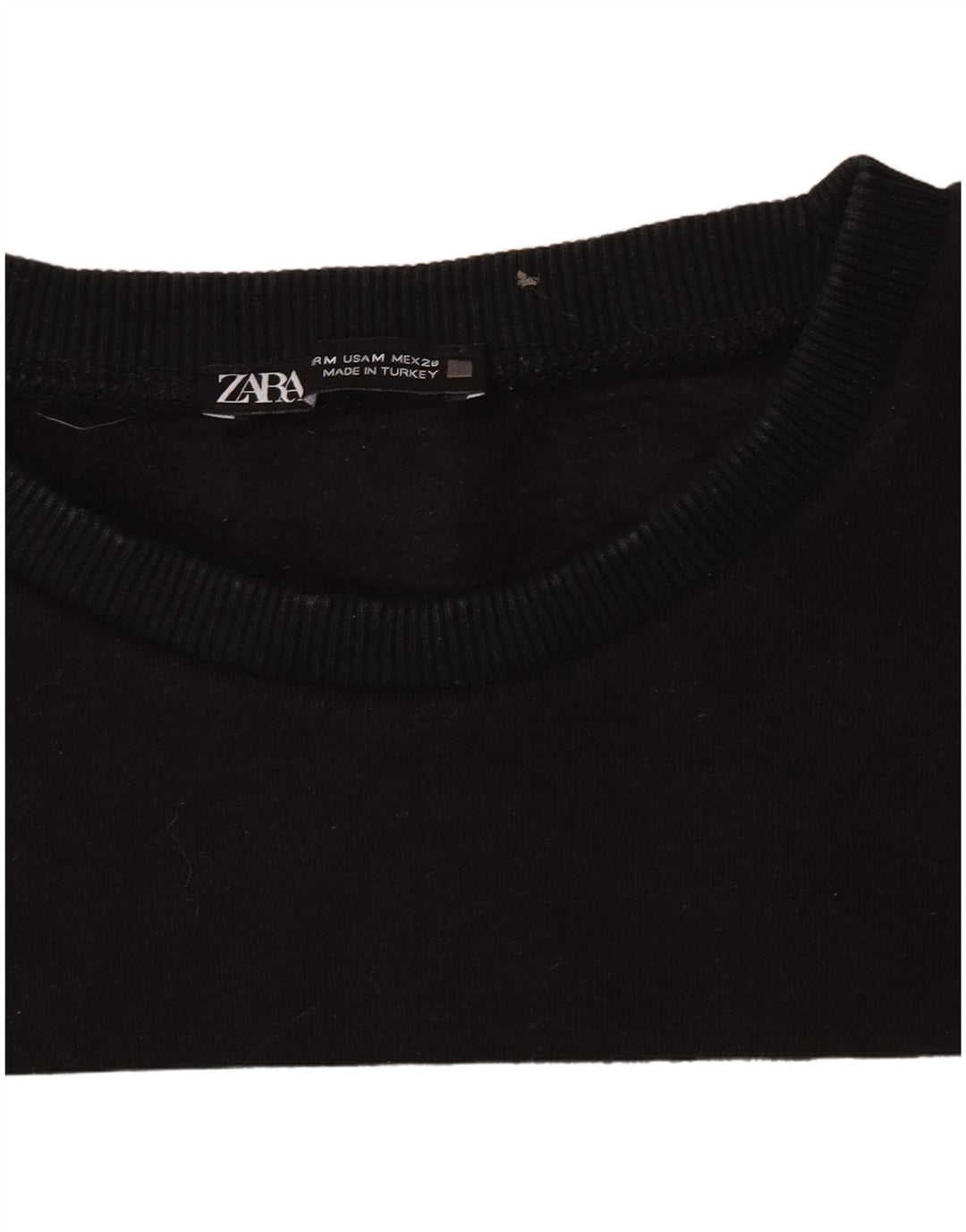 Zara Sweat-shirt graphique pour femme UK 14 Noir moyen