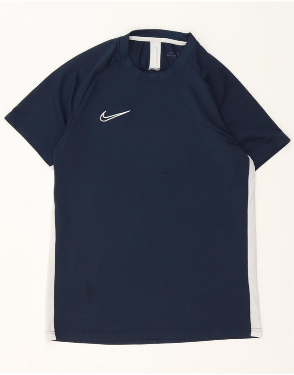 Nike Hommes Dri Fit T-Shirt Haut Large Bleu Marine Colorblock