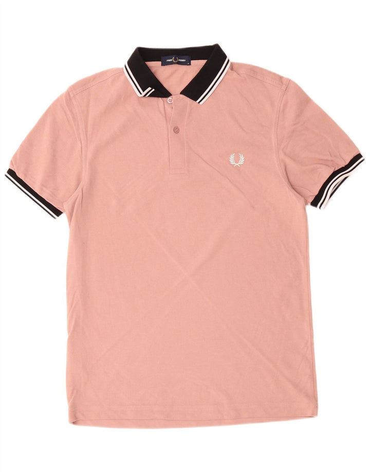 Fred Perry Polo Rugby Homme Rose Moyen Coton