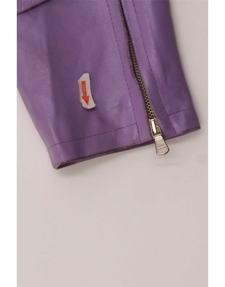 Habana Veste en cuir pour femme UK 10 Petit cuir violet