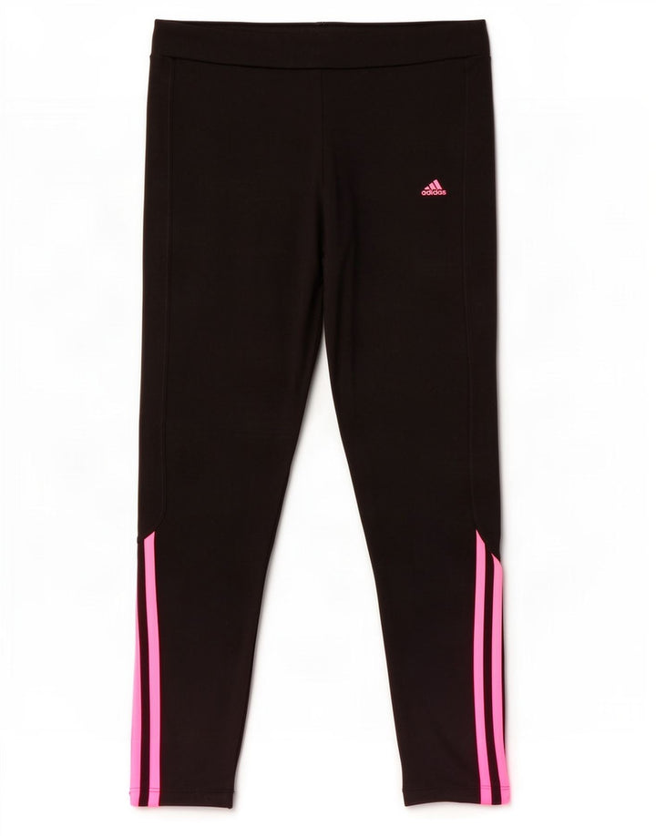 Adidas Climalite Leggings UK 12/14 Medium Noir Polyester