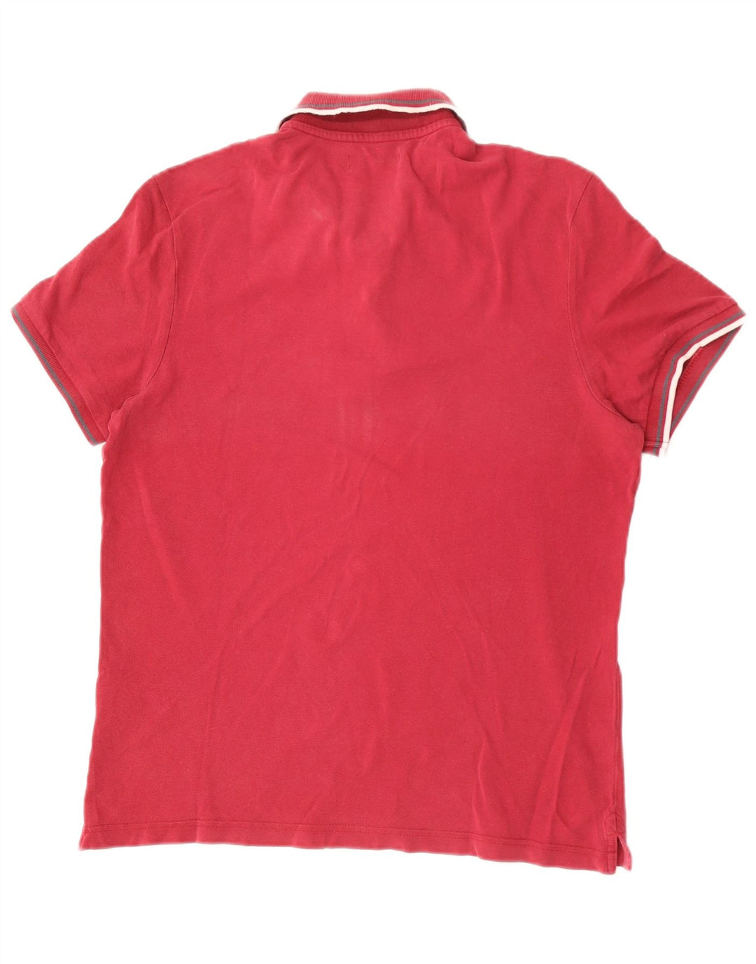 DIADORA Polo Homme Coton Rayé Marron Moyen
