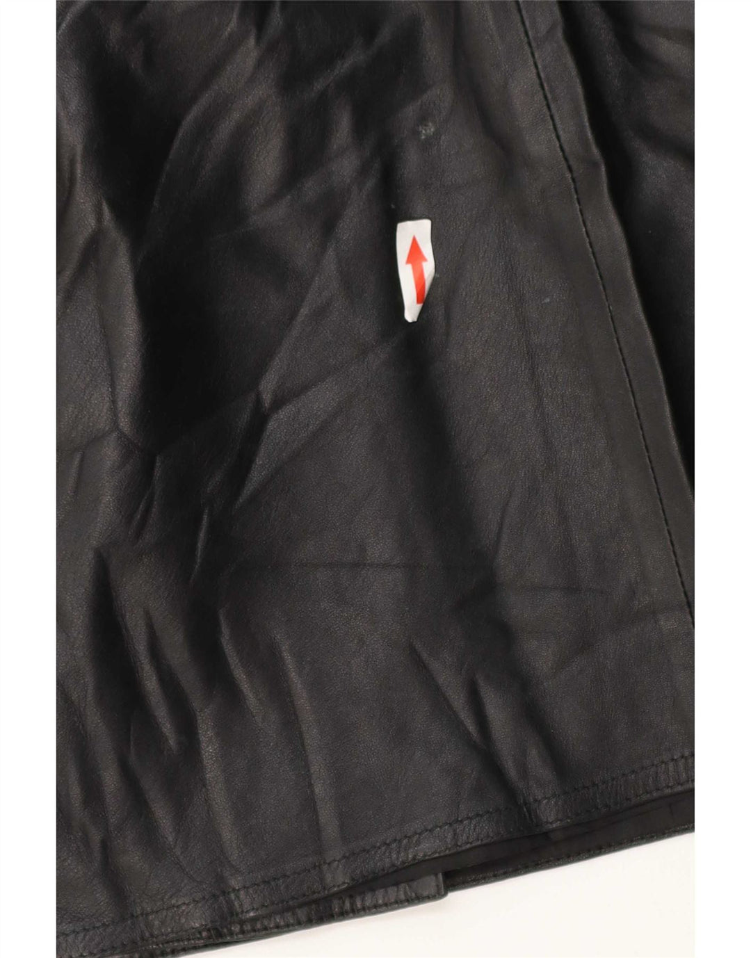 jupe en cuir femme vintage W28 Noir moyen