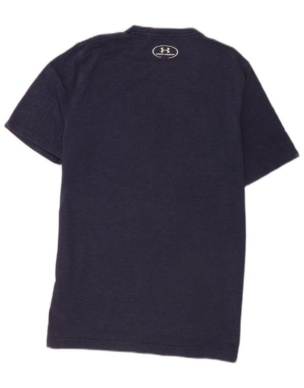 Under Armour Heat Gear Graphic T-Shirt Haut Petit Bleu Marine Coton