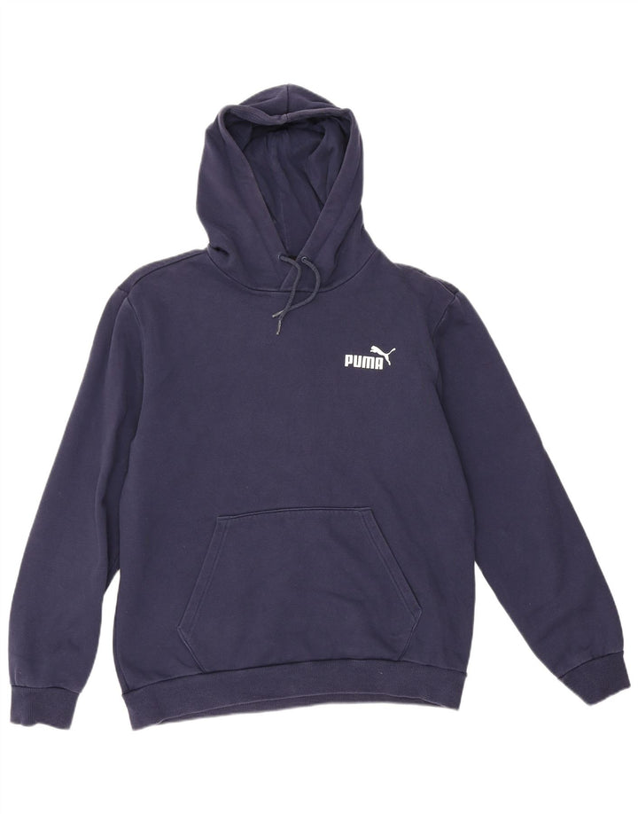 Puma Pull à capuche pour homme en coton bleu marine moyen