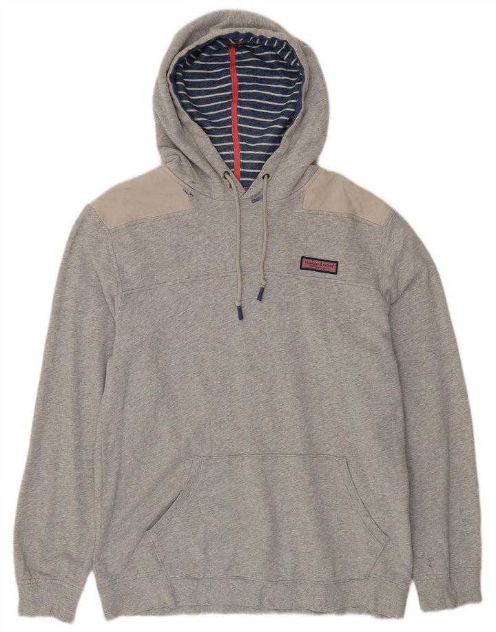 VINEYARD VINES Pull à capuche pour homme Large Gris Coton
