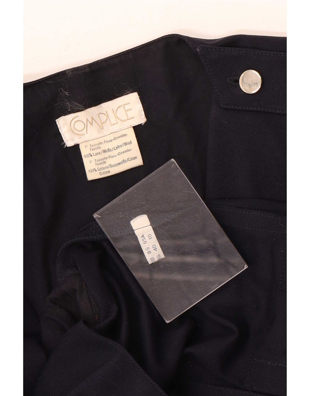 Complice Veste Blazer Militaire À Manches 3/4 Pour Femme EU 40 Bleu Marine Moyen