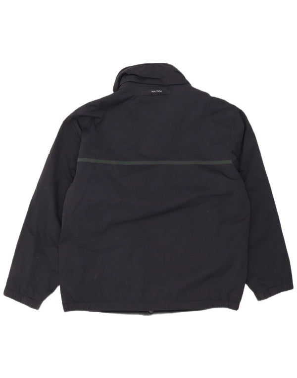 Nautica Veste réversible à capuche pour homme UK 40 Large Bleu Marine Nylon