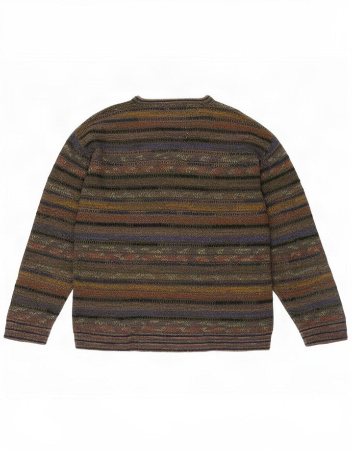 Fiume Pull Col V Homme Moyen Rayé Multicolore Acrylique