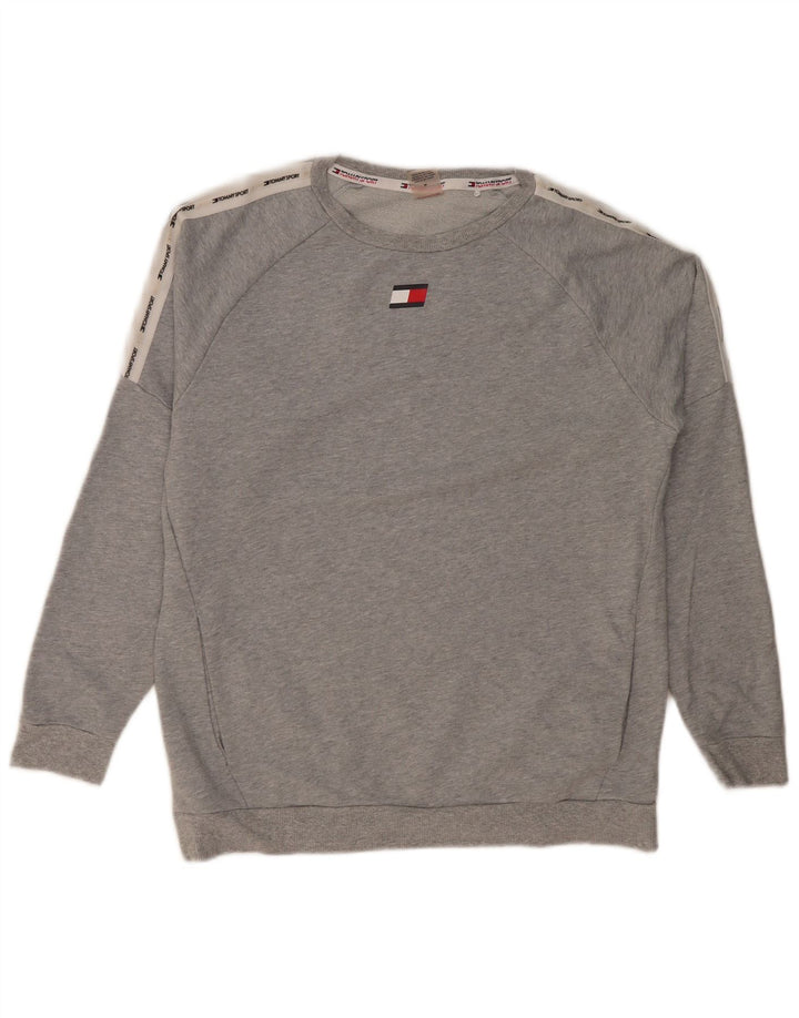 Tommy Hilfiger Sweat-Shirt Graphique Homme Gris Moyen Colourblock