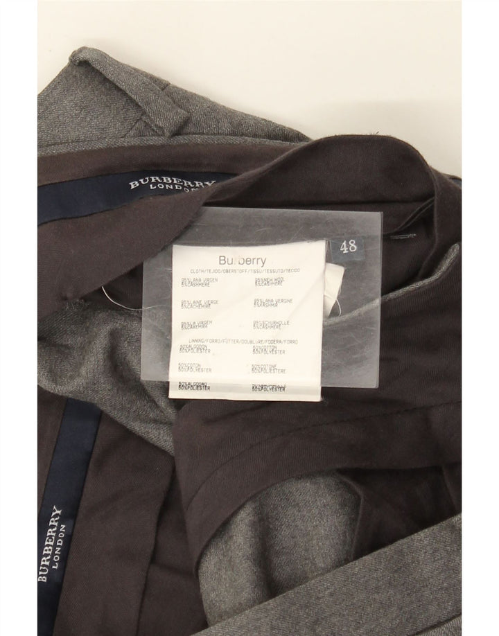 Burberry Pantalon de costume pour homme IT 48 Medium W36 L25 Gris laine vierge