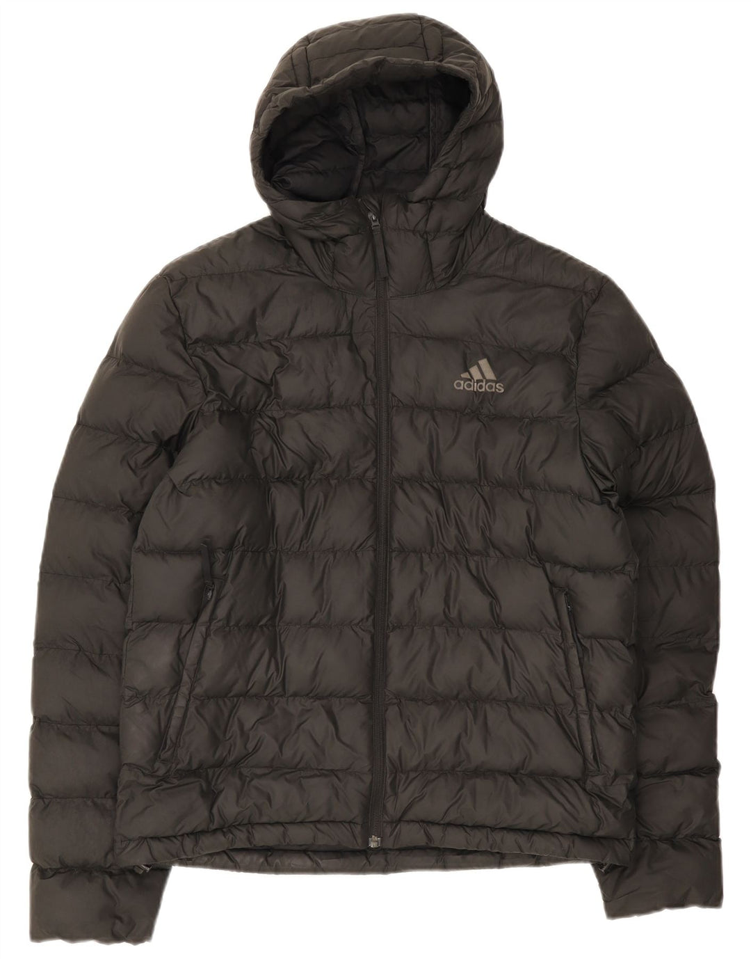 Adidas Veste rembourrée à capuche pour homme UK 38 Medium Noir Polyester
