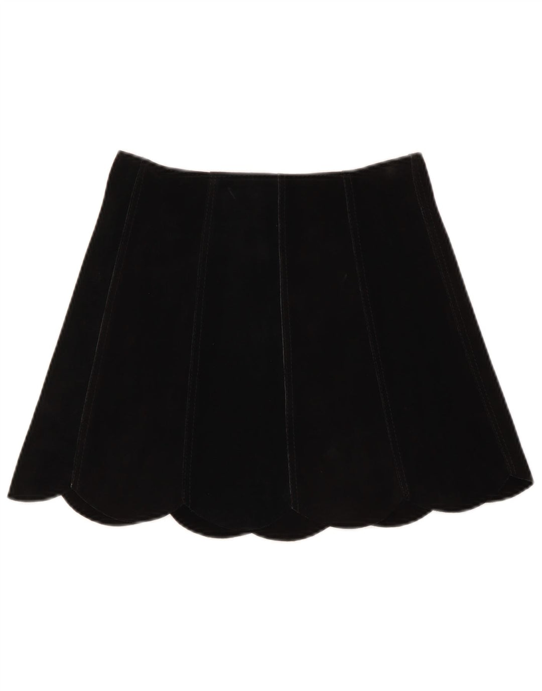 VINTAGE Mini jupe en daim femme W26 petit noir